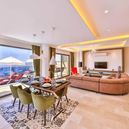 Loft Kalkan With Jacuzzi-sauna And Heating Swimming Pool Villa